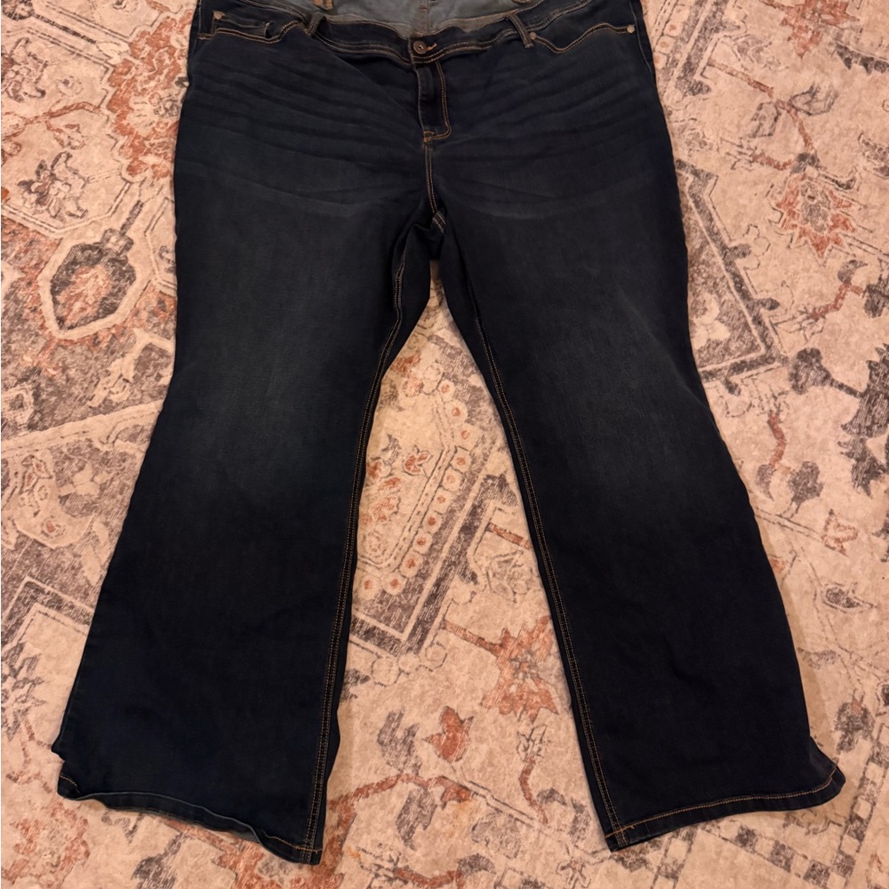 Torrid dark wash Flare Wide Leg Jeans